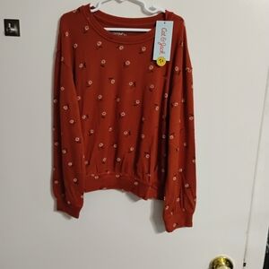 Cat & Jack Rust Orange Crewneck Sweatshirt